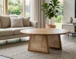 PRITI Coffee Table (Solid Wood with Cane )