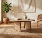 PRITI Coffee Table Solid Wood with Cane