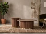 PRITI Round Coffee Table Set of Two (Solid Wood )