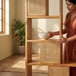 PRITI Bookcase (Wood & Cane ) - Image 3