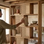 PRITI Bookcase (Wood & Cane ) - Image 2