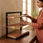 PRITI Edge Small Bookcase (Solid Wood )