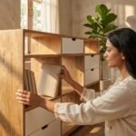 PRITI Half Triple Bookcase (Solid Mango Wood) - Image 2