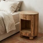 PRITI Ball Open Slot Bedside Table