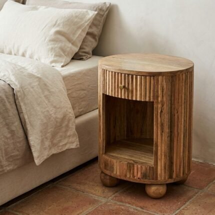 PRITI Ball Open Slot Bedside Table