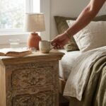 PRITI Handicraft Nightstand House Living Brown Wood - Image 2