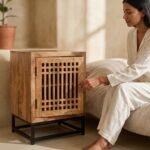 PRITI Nightstand Home Decor Wood - Image 2