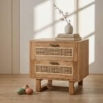 PRITI Bedside Table (Wood with Cane ) - Image 3