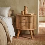 PRITI Nordic Bedside Table (Solid Wood )