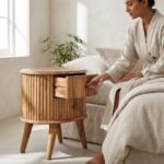 PRITI Nordic Bedside Table (Solid Wood ) - Image 2