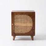 PRITI Wooden Bedside Table (Wood with cane ) - Image 6