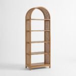 PRITI Open Bookcase (Solid Wood with Cane )