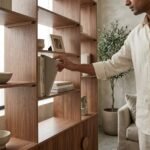 PRITI Wooden 4-Door Bookcase (Sisam Wood ) - Image 4