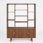 PRITI Wooden 4-Door Bookcase (Sisam Wood )