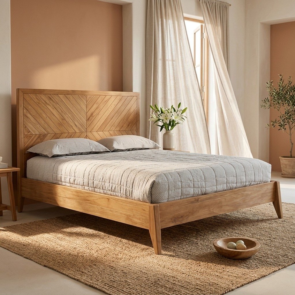 Handicraft Bed (Natural Wood) – PRITI Handicraft Bed (Natural Wood) – PRITI