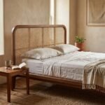 King Size Bed Frame Natural Rattan - PRITI - Image 3