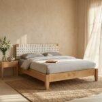 Leather Strap Bed (Solid Wood) - PRITI - Image 2