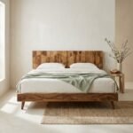 PRITI Vintage Bed (Sisam Wood with cane ) - Image 2