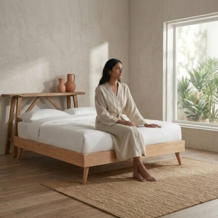 PRITI Vintage Bed (Solid Mango Wood )