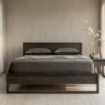 PRITI Wooden Bed (Black Solid Wood )