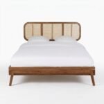 PRITI Wooden Bed in Rattan (Sisam Wooden with Cane )