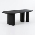 Dining Table Dark Brown (Solid Wood) - PRITI - Image 6