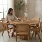 PRITI Dining Table 150 cm (Round Wooden Table )