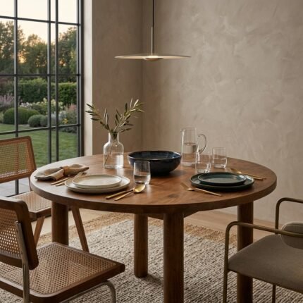 PRITI Round Solid Wood Dining Table