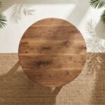 PRITI Round Solid Wood Dining Table - Image 7