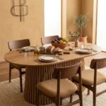 Oval Brown Wood Dining Table - PRITI - Image 2