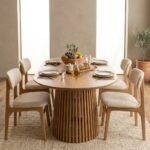 Oval Brown Wood Dining Table – PRITI