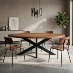 Oval Dining Table (Solid Wood) – PRITI