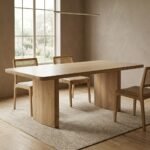 PRITI Design Dining Table in Solid Wood Home Decor - Image 3