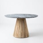PRITI Dining Table (Marble Top With Mango Wood Base ) - Image 4