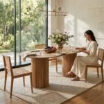 PRITI Dining Table in Natural Wood (Solid Wood )