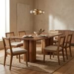 PRITI Modern Dining Table in Natural Wood
