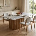 PRITI Natural Dining Table | Rectangular