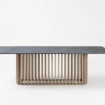 PRITI Natural Rectangular Dining Table - Image 4