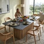 PRITI Natural Rectangular Dining Table - Image 2