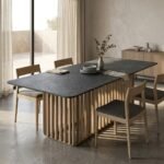 PRITI Natural Rectangular Dining Table