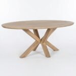 PRITI Oval Solid Mango Wood Dining Table