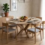 PRITI Oval Solid Mango Wood Dining Table - Image 2