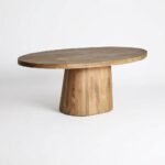 PRITI Ovel Wooden Dining Table (Solid Wood ) - Image 9