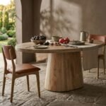 PRITI Ovel Wooden Dining Table (Solid Wood ) - Image 2