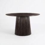 PRITI Round Dining Table (Solid Dark Brown )