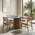 PRITI Round Dining Table marble top