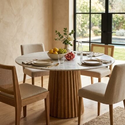 PRITI Wood Dining Table (Solid Mango Wood )