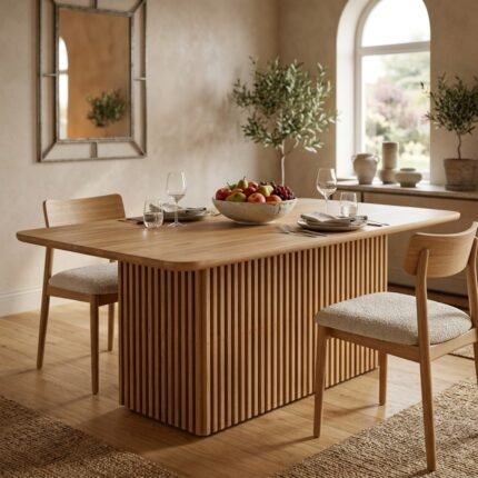PRITI Wooden Rectangular Dining Table