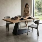 Rectangular Industrial Dining Table Black Metal - PRITI - Image 2