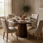 wood Round Dining Table 8-Seater - PRITI - Image 3
